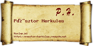 Pásztor Herkules névjegykártya